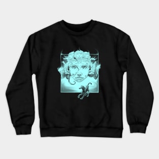 Hekate Mask - Pale Cyan - Crewneck Sweatshirt